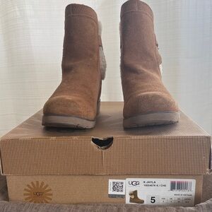 UGG Kids Brown Suede Boots